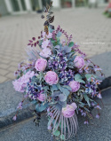 Tombstone decoration - purple 55 cm