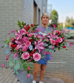 Tombstone - composition + 2xbouquet