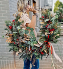 Asymmetrical Christmas wreath - 70 cm