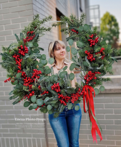 Asymmetrical Christmas wreath - 75 cm