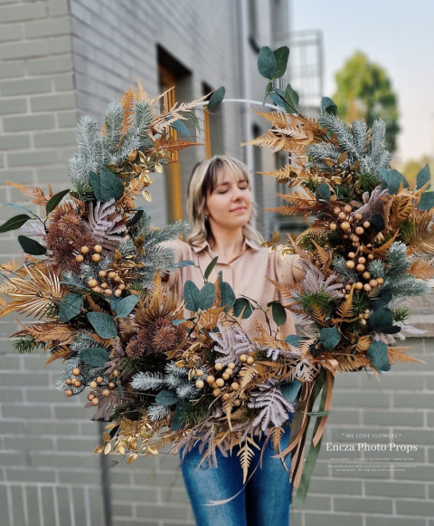 Asymmetrical Christmas wreath - 75 cm