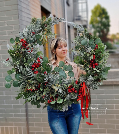 Asymmetrical Christmas wreath - 75 cm