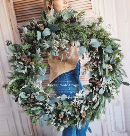 Christmas wreath - 80 cm - symmetrical