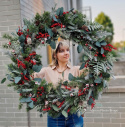 Christmas wreath - 80 cm - symmetrical