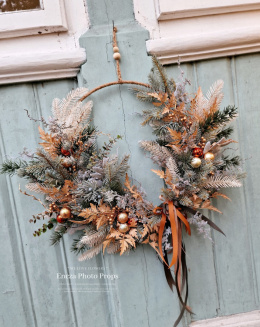 Asymmetrical Christmas wreath - 55 cm