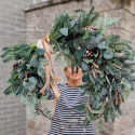 Asymmetrical Christmas wreath - 65 cm