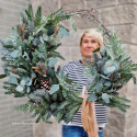 Asymmetrical Christmas wreath - 65 cm