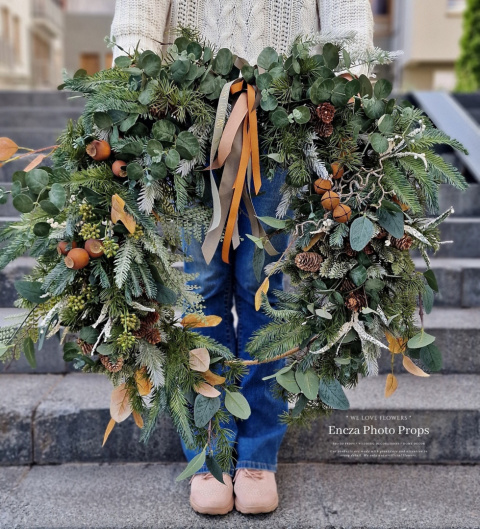 Asymmetrical Christmas wreath - 70 cm