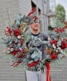 Asymmetrical Christmas wreath - 65 cm