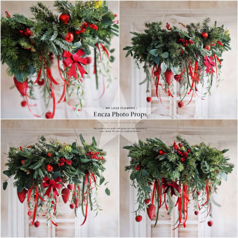 Asymmetrical Christmas wreath - 80 cm