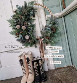 Asymmetrical Christmas wreath - ok. 70 cm