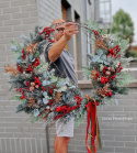 Asymmetrical Christmas wreath - 80 cm