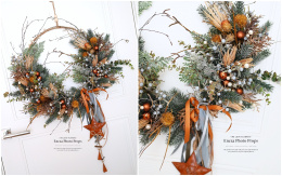 Asymmetrical Christmas wreath - 50 cm