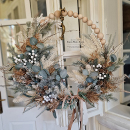 Couronne de Noël asymétrique - 65 cm