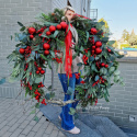 Asymmetrical Christmas wreath - 90 cm