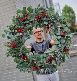 Couronne de Noël - 80 cm - symétrique