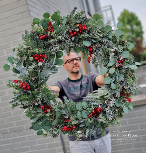 Couronne de Noël - 80 cm - symétrique