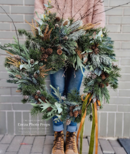 Christmas wreath - 60 cm - asymmetrical