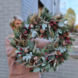 Couronne de Noël - 60 cm - symétrique