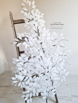 FICUS branch - TOTAL WHITE - 160 cm