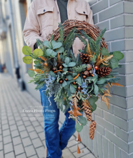 Couronne de Noël asymétrique - 45/70 cm