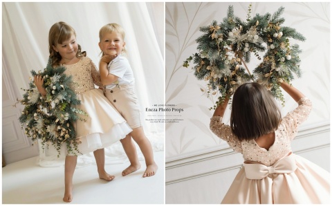 Świąteczny wianek serce - 48 cm