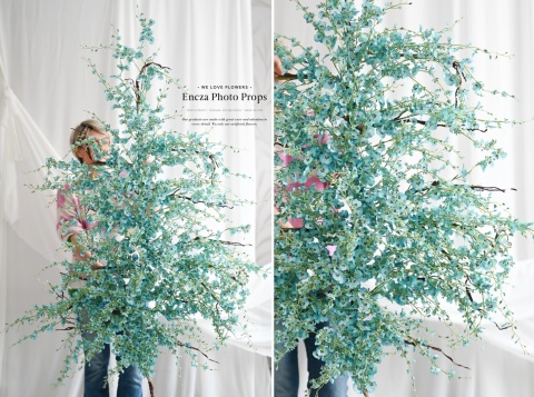 Gałąź mini storczyk - 170 cm - Turkus