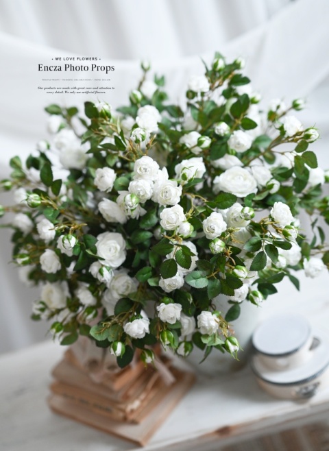 Angielskie różyczki - BIAŁE - 30 sztuk