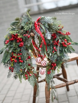 Asymmetrical Christmas wreath - 60 cm
