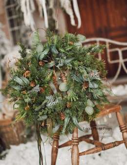 Świąteczny wianek symetryczny - 55 cm