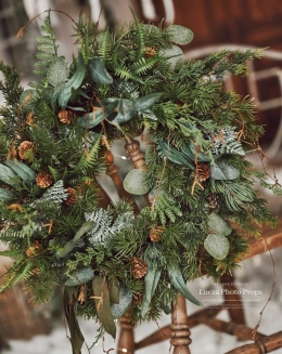 Świąteczny wianek symetryczny - 55 cm