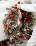 Świąteczny wianek symetryczny - 55 cm