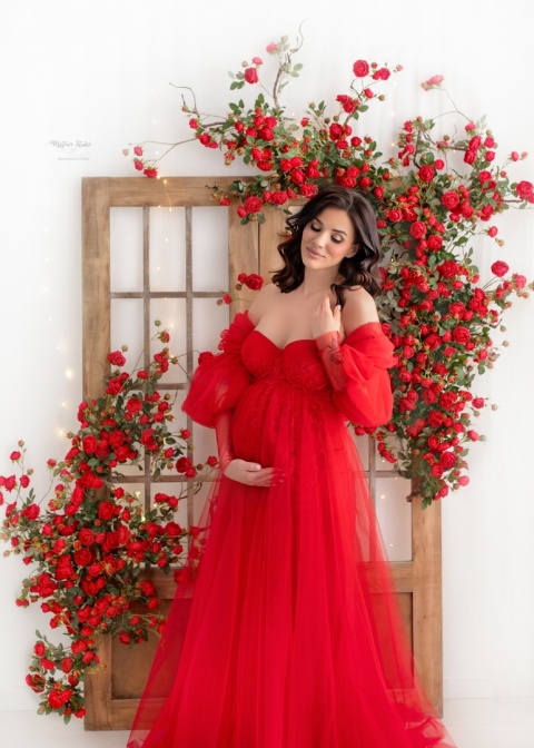 Set of rose branches - RED - 150 cm + 120 cm