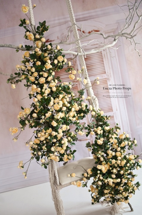 Zestaw różanych gałęzi - LEMON - 150 cm + 120 cm