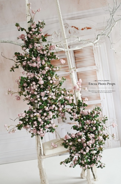 Zestaw różanych gałęzi - DIRTY PINK - 150 cm + 120 cm