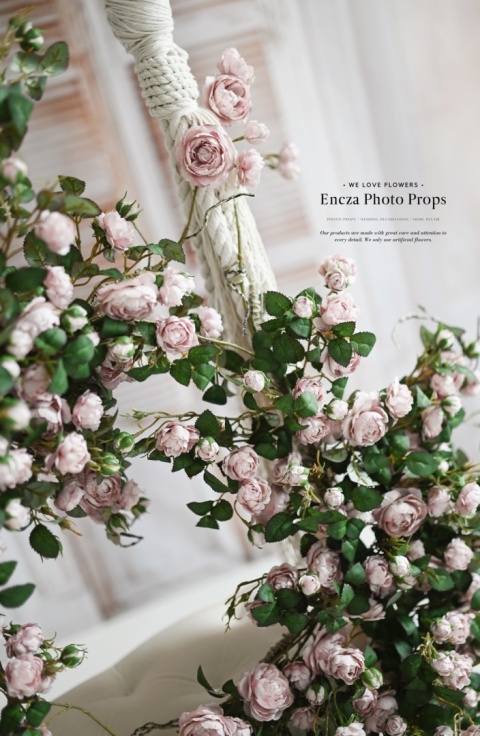 Zestaw różanych gałęzi - DIRTY PINK - 150 cm + 120 cm