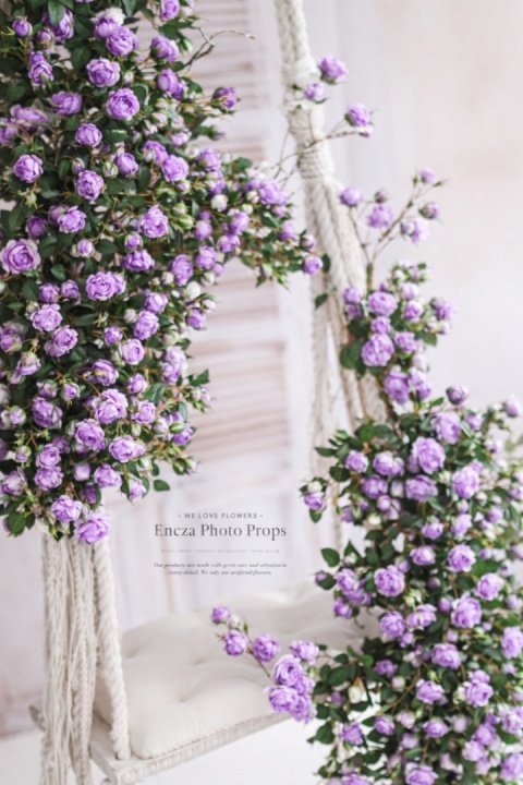 Zestaw różanych gałęzi - FIOLET - 150 cm + 120 cm