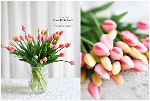 TULIPANY - silikonowe - 42 sztuki