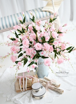 Zestaw kwiatów - Eustoma + Ostróżka