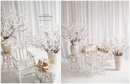 White branch - 24 pieces - 95 cm