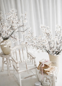White branch - 24 pieces - 95 cm