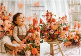 Autumn bouquets with pumpkins