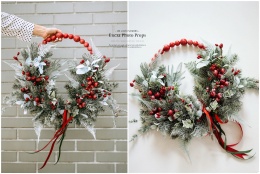 Christmas wreath with beads - 50 cm