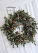 Wianek z modrzewia - ok.60 cm - RUSTIC