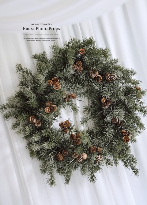 Wianek z modrzewia - ok.60 cm - RUSTIC