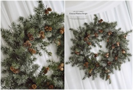 Wianek z modrzewia - ok.75 cm - RUSTIC