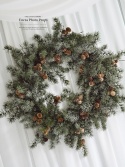 Wianek z modrzewia - ok.75 cm - RUSTIC