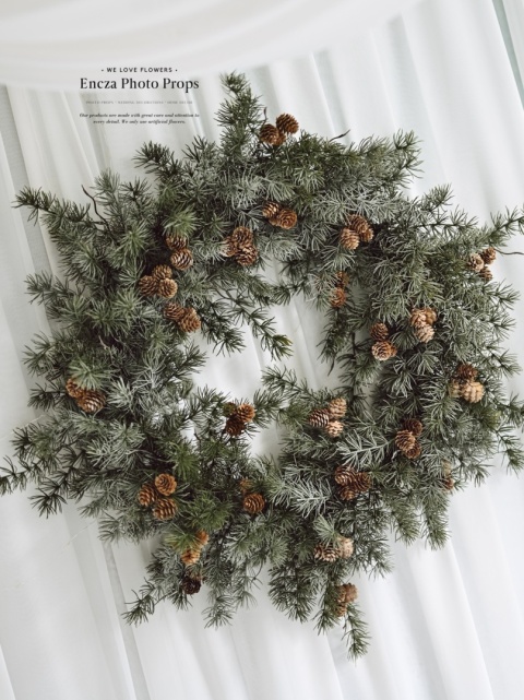 Wianek z modrzewia - ok.75 cm - RUSTIC