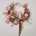 Autumn wreath in boho style - 65 cm - asymmetrical