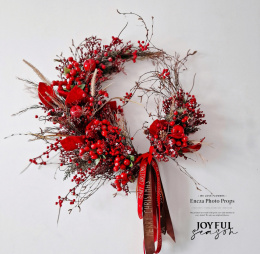 Świąteczny wianek - Red Christmas - 50 cm
